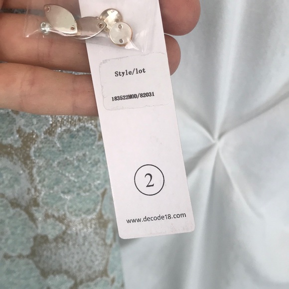 Decode 1.8 formal dress Size 2. Teal and Gold - Picture 3 of 8